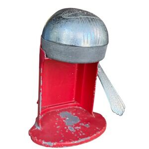 Vintage Juice-O-Matic Red‎ Metal Citrus Juicer Hand Press Kitchen Tool